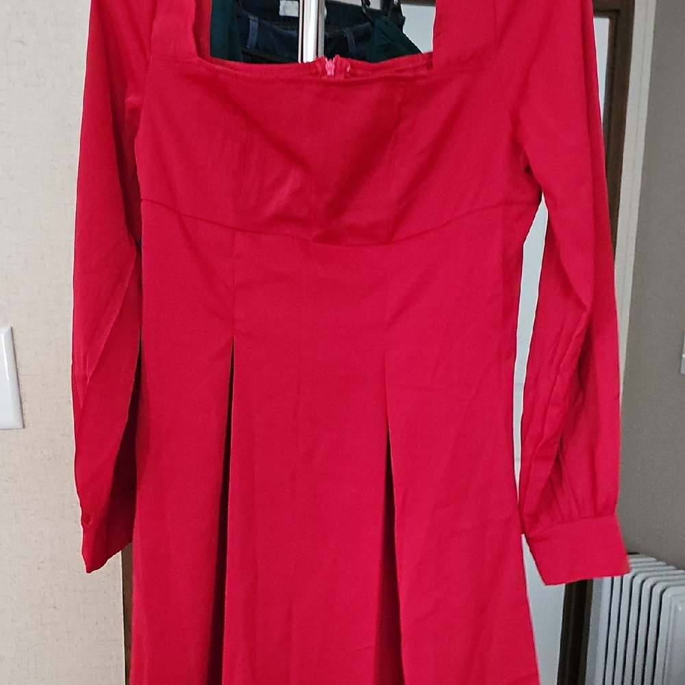 SHEIN Vibrant Red Formal Kids Dress